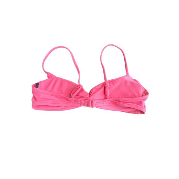 J Crew Strappy Twist Bikini Top Tea Rose Pink Moderate Coverage Size Medium - Picture 3 of 7